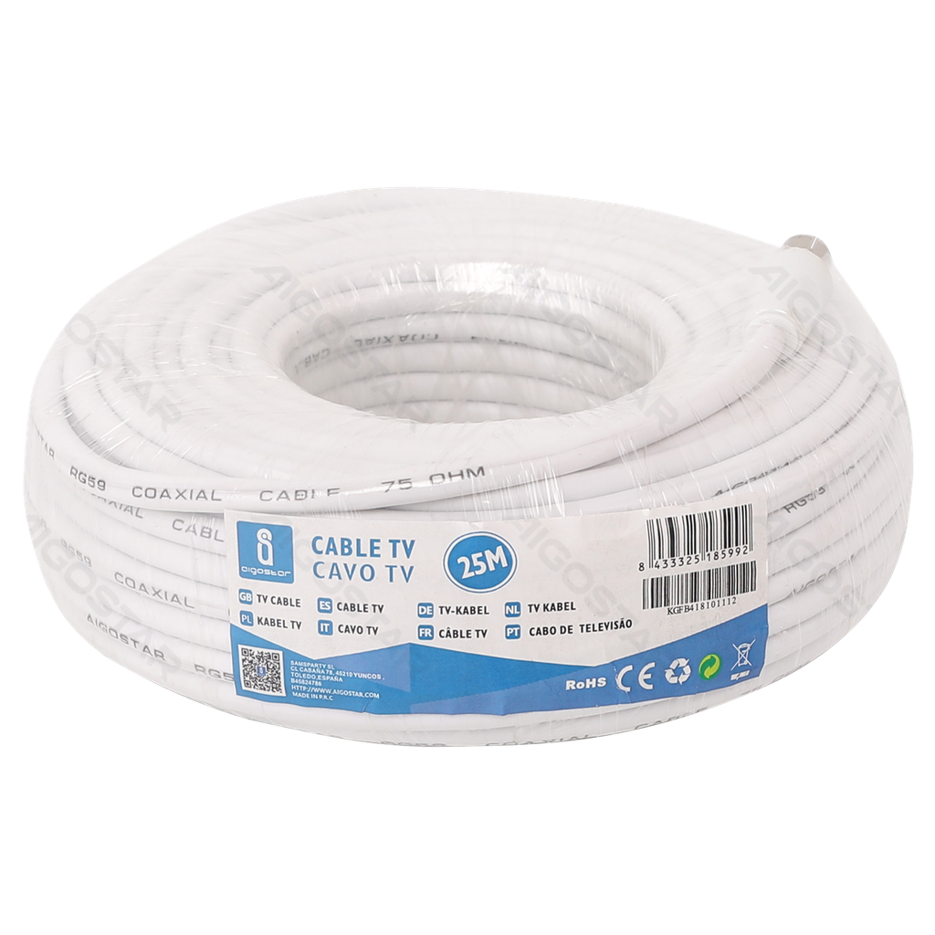 TV Kabel 25m Wit