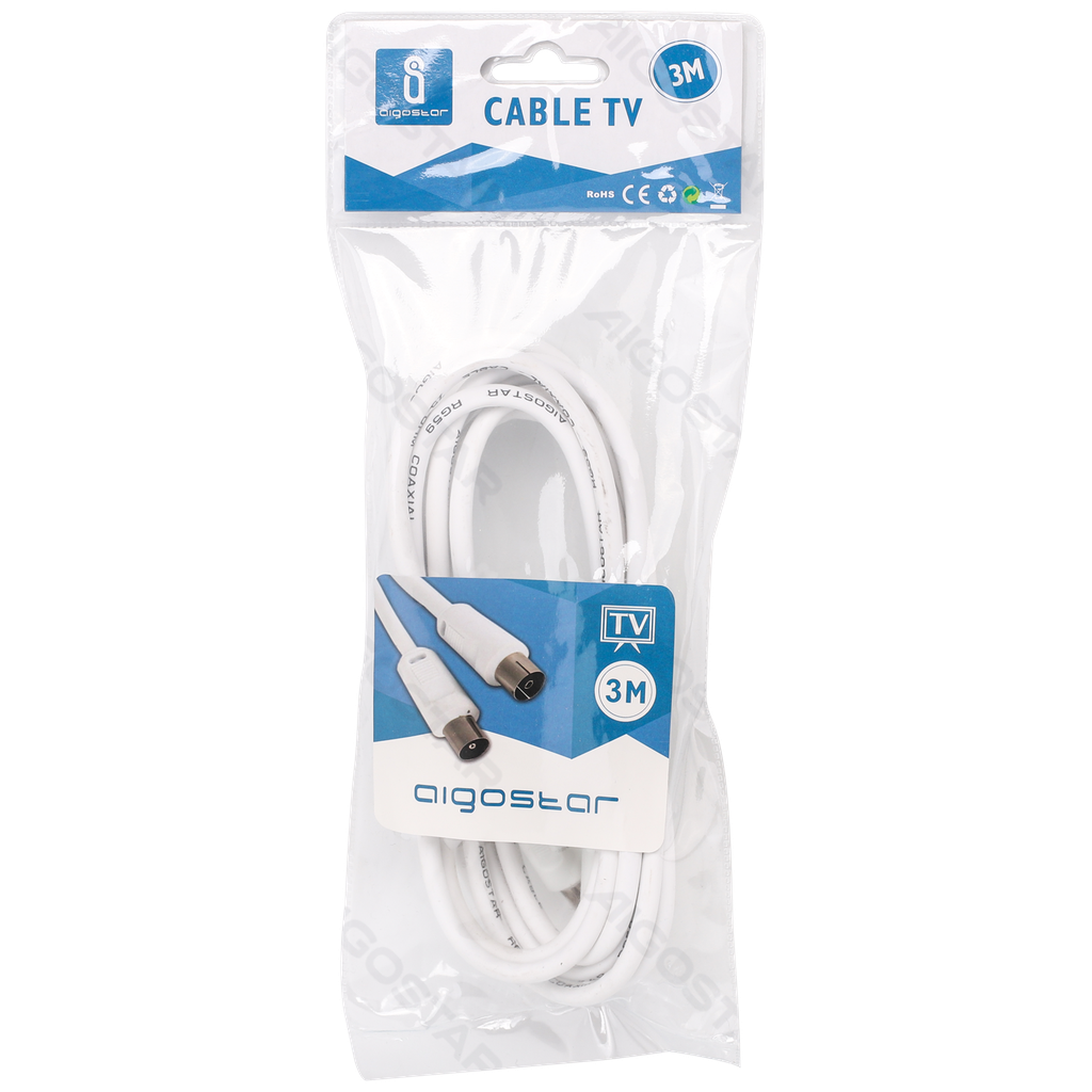 Aigostar TV Kabel 3m Wit