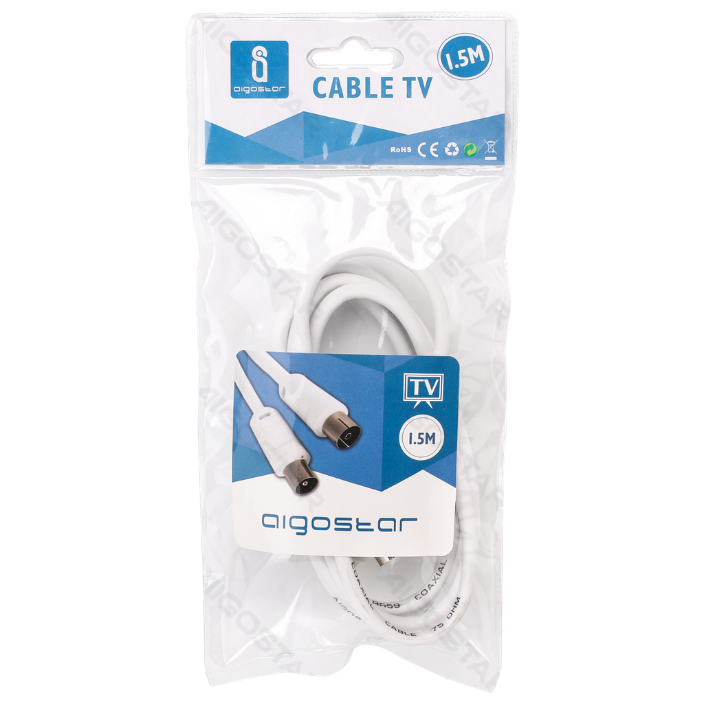 Câble TV 1.5m Blanc