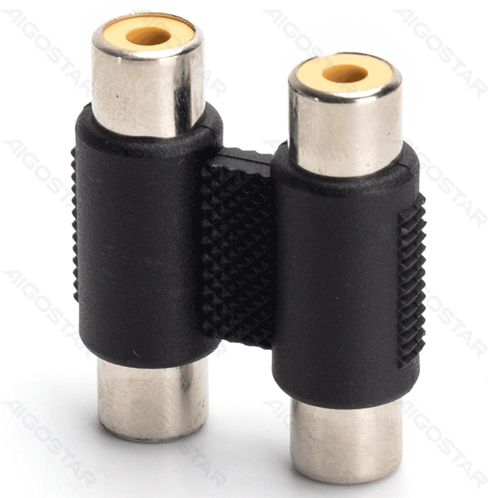 Aigostar Audio/Video Connector 2 RCA Jacks naar 2 RCA Jacks Zwart