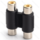 Audio/Video Connector 2 RCA Jacks to 2 RCA Jacks Black