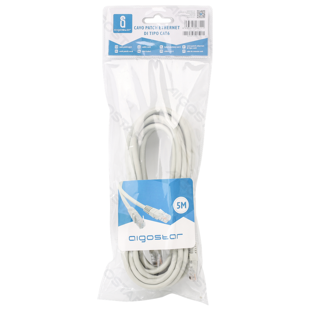 [B20104KGJ] CAT6 Patchkabel 5m Grijs