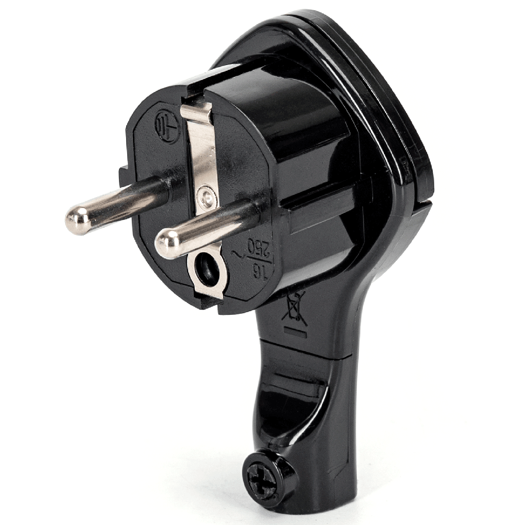 Deutscher verdrahtbarer Stecker 16A Schwarz