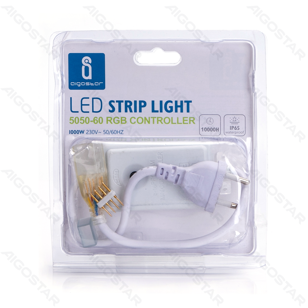 [B10302JTA] Hochspannungs-Lichtleiste 5050-60-230V RGB-Fernbedienung