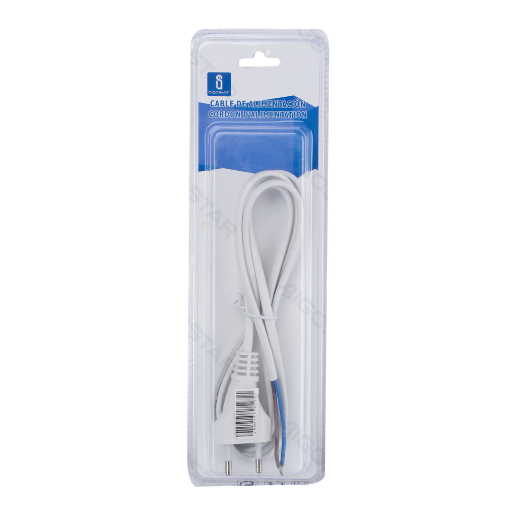 [B20104JRW] Power Cord 2X0.75mm² 1.5m White