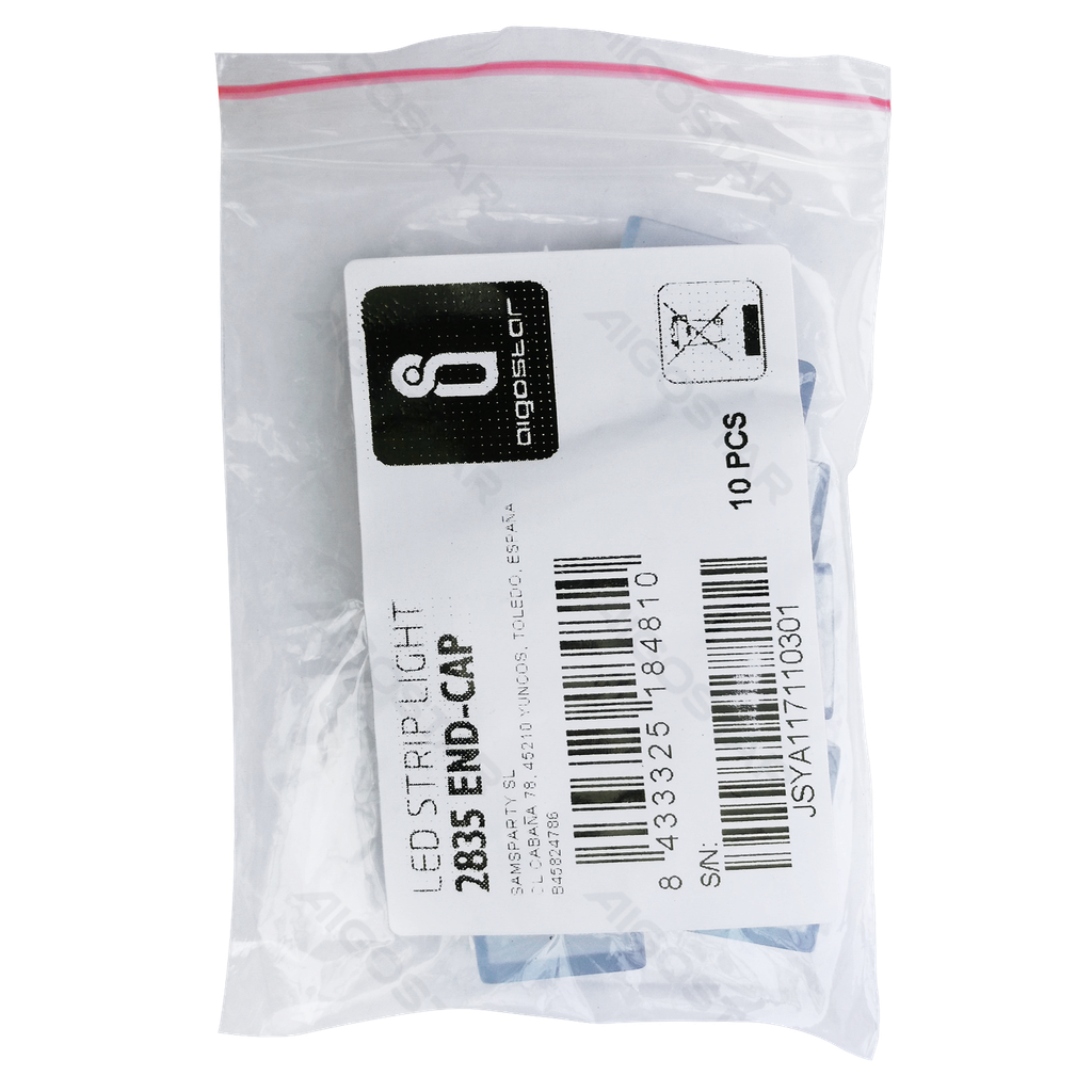 [B10302JSY] LED Strip 230VAC 2835 eindkap