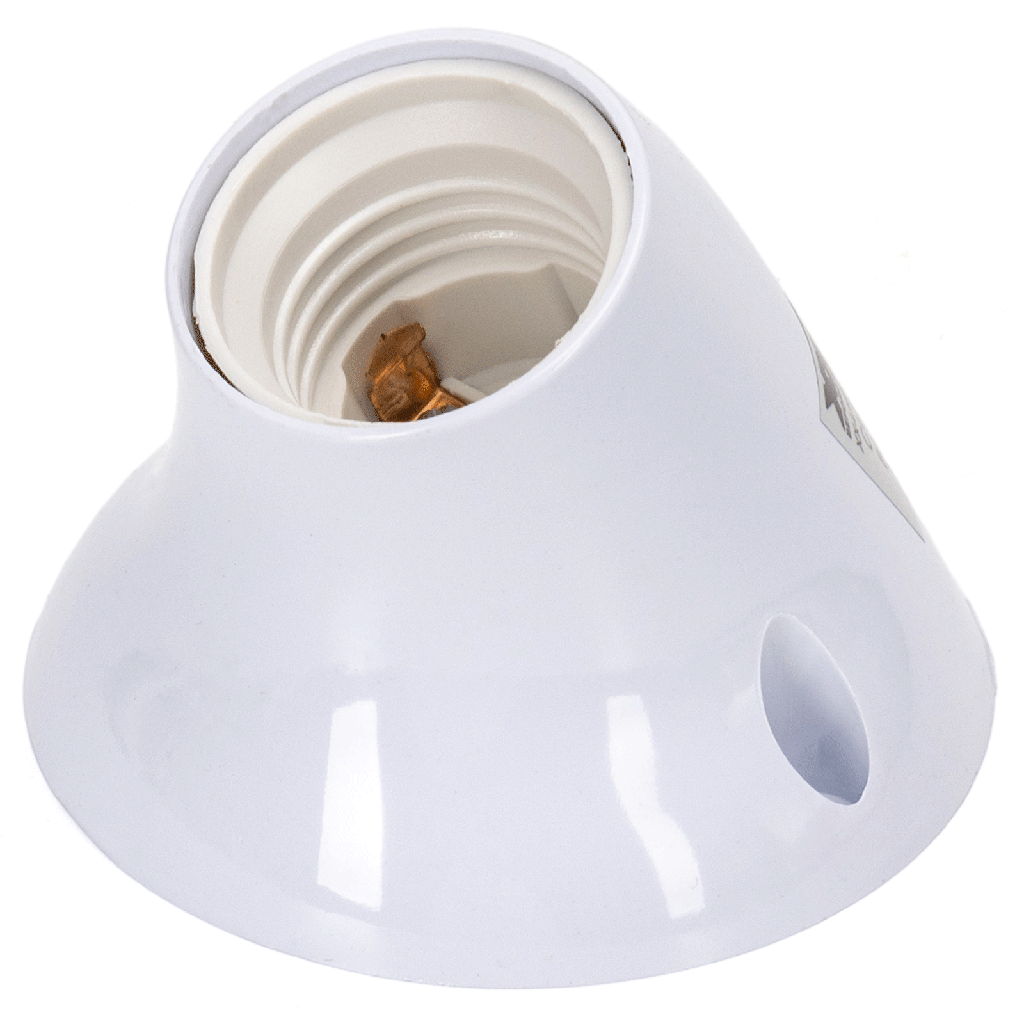 [B20102CUF] E27 Kunststof Lamphouder Wit