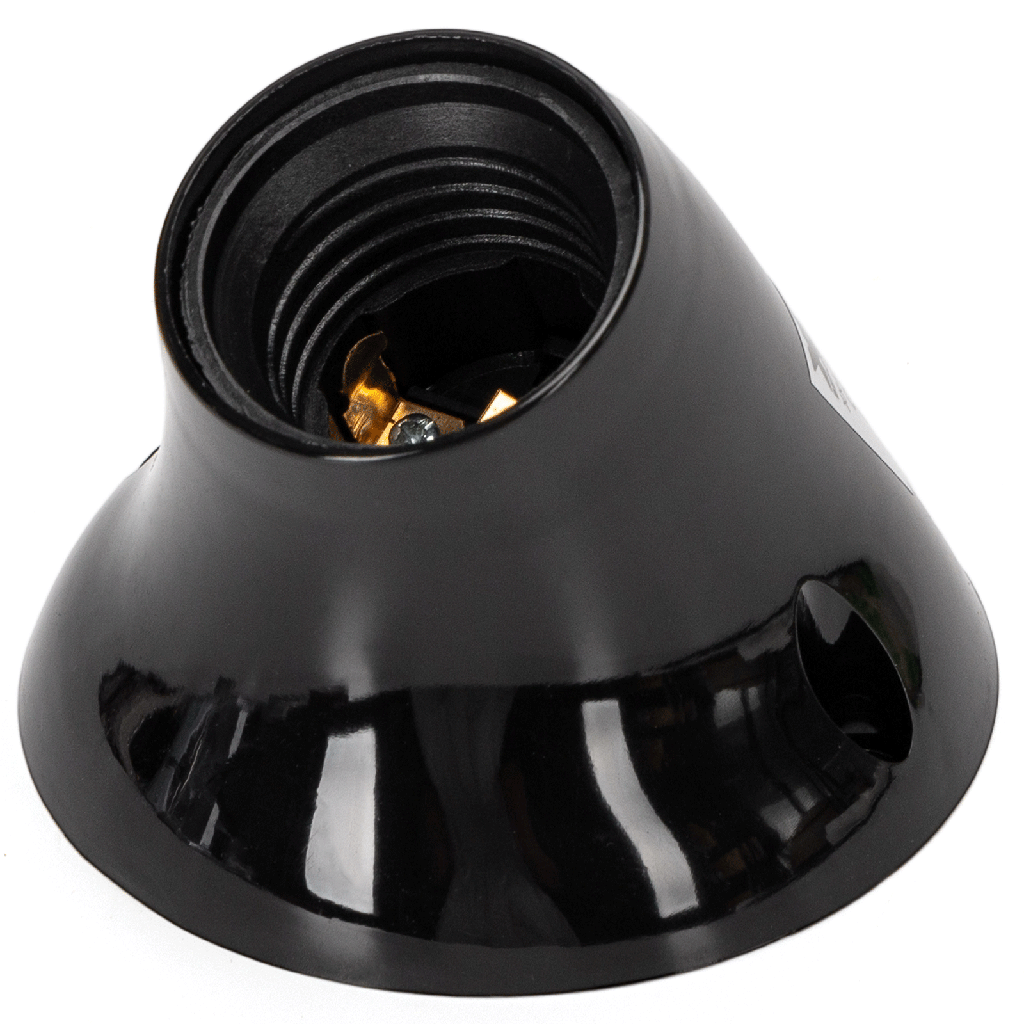 [B20102CUG] E27 Plastic Lamp Holder Black
