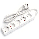 Deutsche 5-Fach Steckdosenleiste ohne Schalter 1,5M 3G1.0mm² Weiß