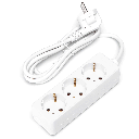 Aigostar Duitse 3-voudige stekkerdoos zonder schakelaar 1.5M 3G1.0mm² wit