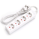 Aigostar Duitse 4-voudige stekkerdoos zonder schakelaar 1 5M 3G1 0mm² wit
