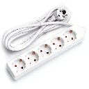 Duitse 5-voudige stekkerdoos zonder schakelaar 3M 3G1 5mm² wit