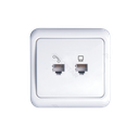 Interrupteur combiné allemand blanc