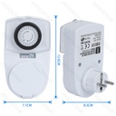 German 24 Hours Mechanical Timer Socket White