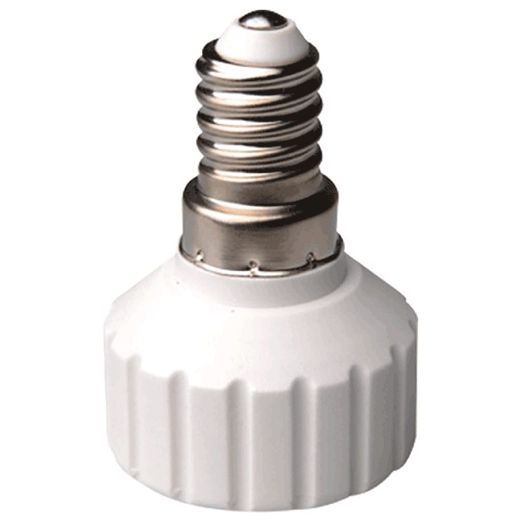 Verloopfitting E14 naar GU10 wit