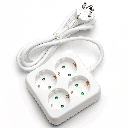 Aigostar Duitse 4-voudige stekkerdoos zonder schakelaar 1 5M 3G1 0mm² wit