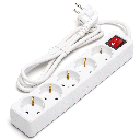 Aigostar Duitse 5-voudige stekkerdoos met schakelaar 1 5M 3G1 0mm² wit