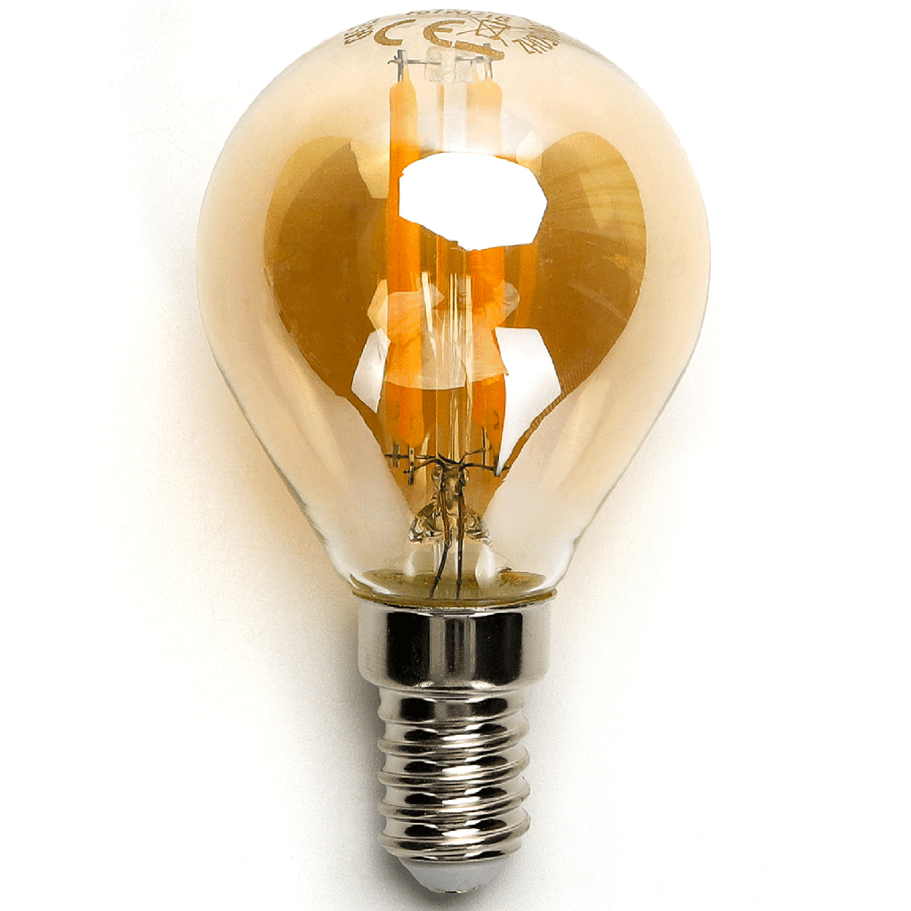 Ampoule à filament LED (Ambre) G45 E14 8W