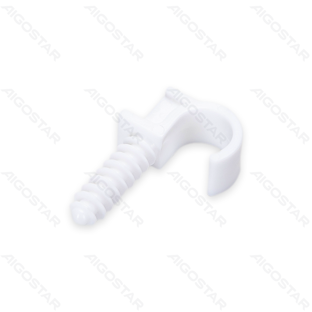 [B20104P6E] Single-hook PVC pipe clamp with expansion screw, Φ 16mm