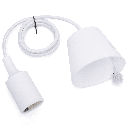 Douille E27 Plastique 2X0.75mm² 1M Blanc