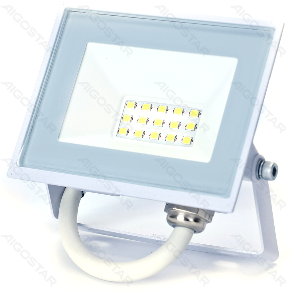 LED Flood light Abat-jour en verre Blanc 10W 6500K 22.5cm