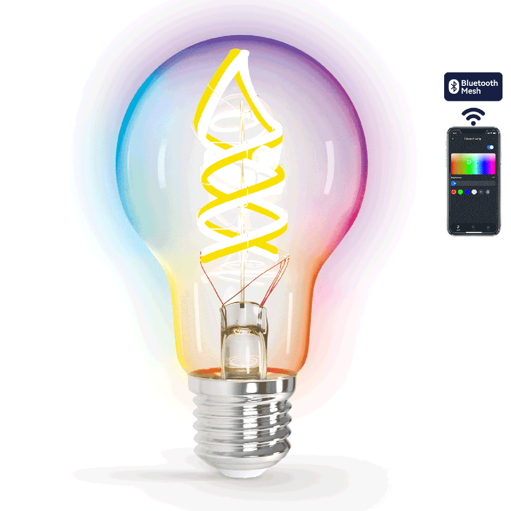 [S10201I3Q] WIFI WB Smart Filament Bulb A60 E27 4.9W RGBW