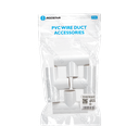 Aigostar PVC Rond Draadkanaal T-stuk Bocht Wit 25mm 4ST