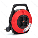 Aigostar Duitse Kabelhaspel met 4 stopcontacten 3G1.5mm² 5M Rood & Zwart