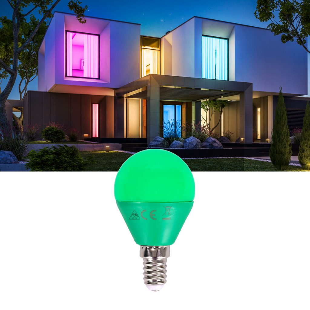 [B10105OFX] Aigostar LED Colorful bulb Green G45 E14,4W