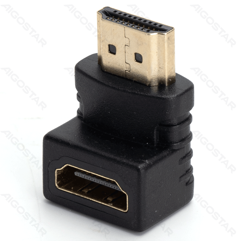 [B20104KFK] HDMI Connector HDMI Man naar HDMI Vrouw 90° Zwart