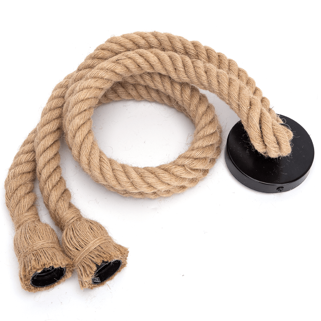 [B20102QOU] E27 Henneptouw Dubbele Lamphouder 2X0.75mm² 1M Natuurlijke kleur