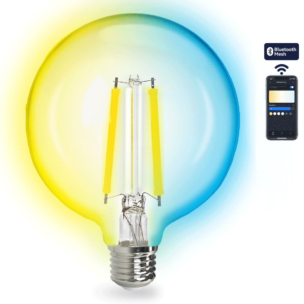 [S10301K85] Bluetooth Mesh Smart Filament Bulb G125 6W CCT