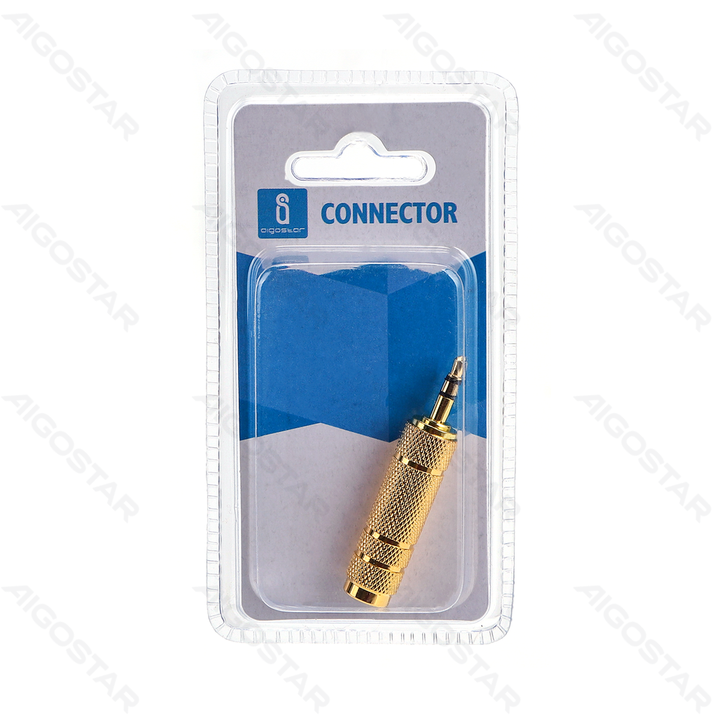 Audio/Video Connector 3.5 Man naar 6.35 Vrouw Goudkleurig