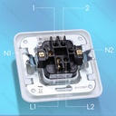 Interrupteur de sonnette allemand blanc