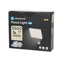 LED-Sensorscheinwerfer mit mattierter Abdeckung 50W 5500lm 4000K IP65