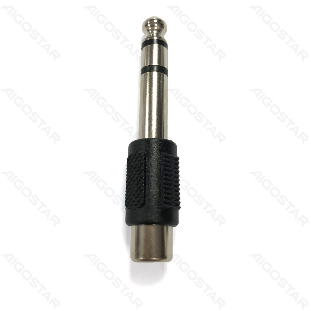 Aigostar Audio/Video Connector 6.35 Mann naar RCA Vrouw Zwart