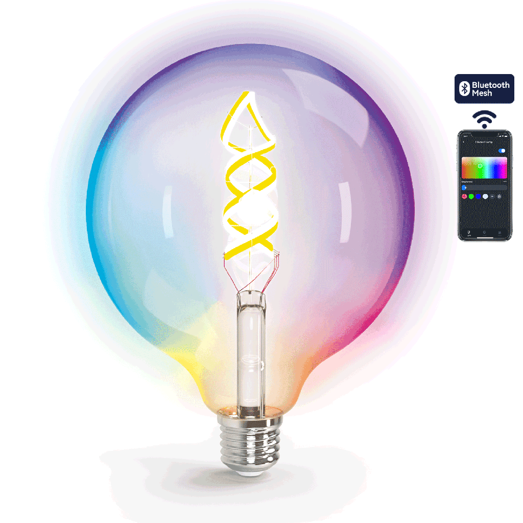 WiFi WB Intelligente Glühfaden-Glühbirne G125 E27 4.9W RGBW