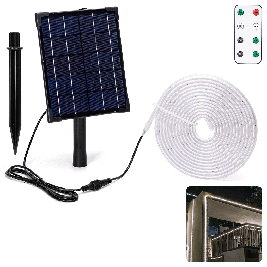 [B10201NY8] LED Solar Light Strip 2+5m 6500K 50W
