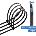 Aigostar Nylon Kabelbinders (20st) W7.2*L450mm Zwart