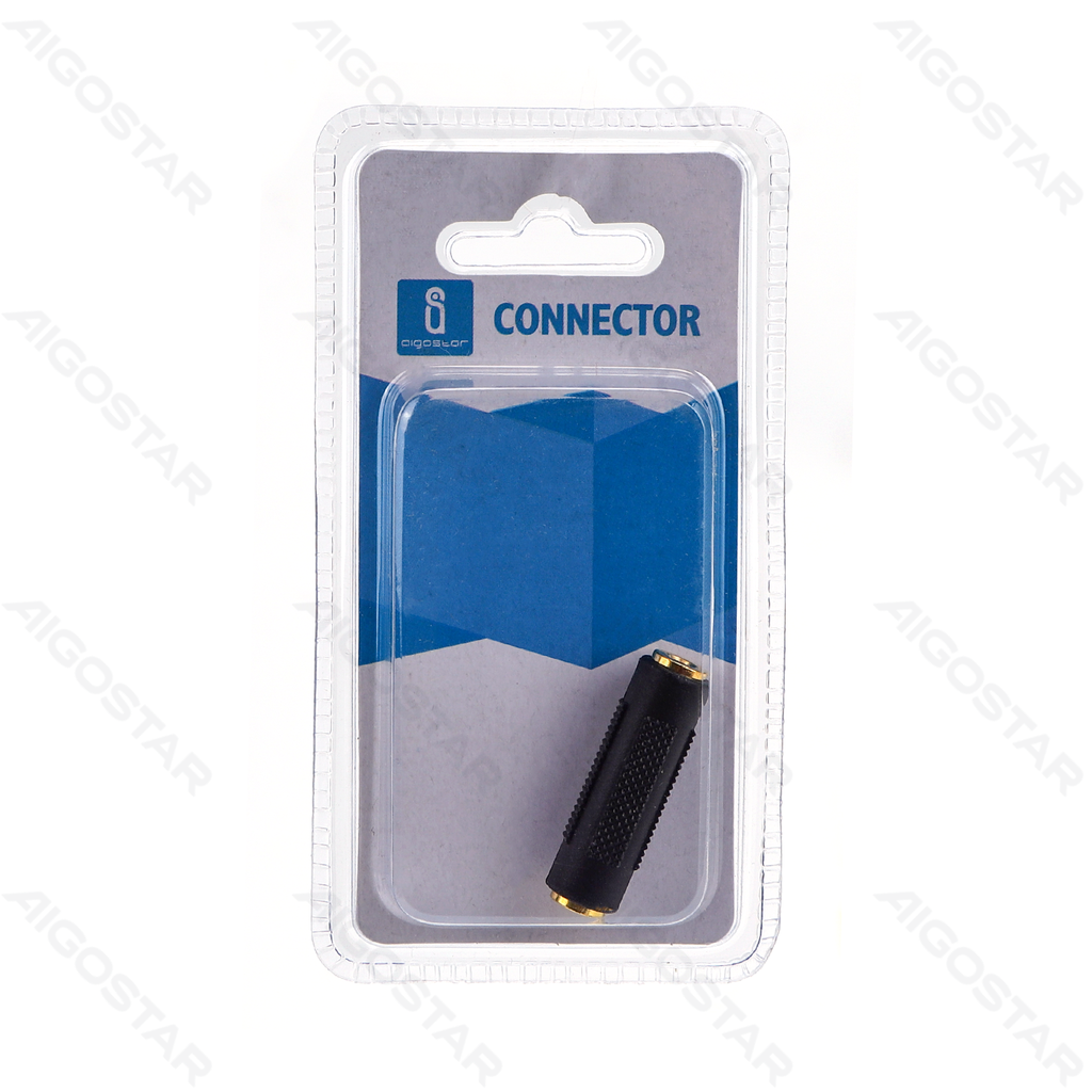 [B20104NNJ] Aigostar Audio/Video Connector 3.5 Vrouw naar 3.5 Man Zwart