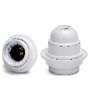 E27 bakelieten zelfsluitende lamphouder met schroefklem halve draad wit