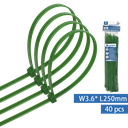 Attaches de câble en Nylon (40 pièces) 3.6*250mm (l*L) Vert