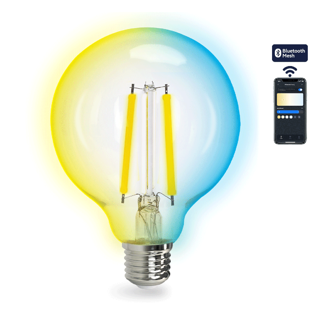 [S10301K83] Bluetooth Mesh Smart Filament Bulb G95 6W CCT