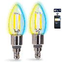 Aigostar Bluetooth Mesh Smart Filament Lamp C35,4.5W CCT 2st met afstandsbediening
