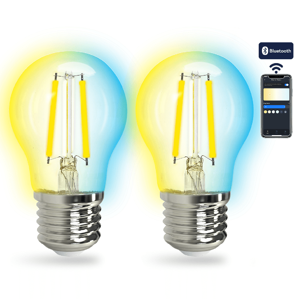 [S10301NW1] Intelligente Bluetooth-Mesh-Glühbirne G45 4.5W CCT 2Stk. ,mit Fernbedienung