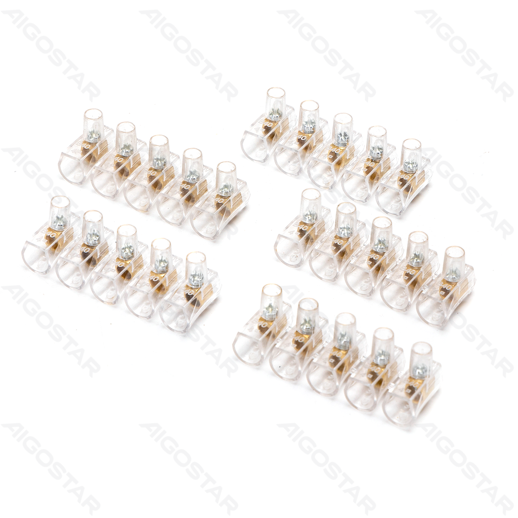 [B20104P6B] Terminal blocks PC5 (4mm) (5 pcs), transparent & brass