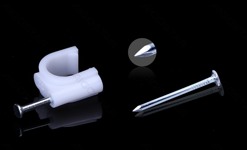 [B20104NRB] Cable Clip R6 (80PCS) White