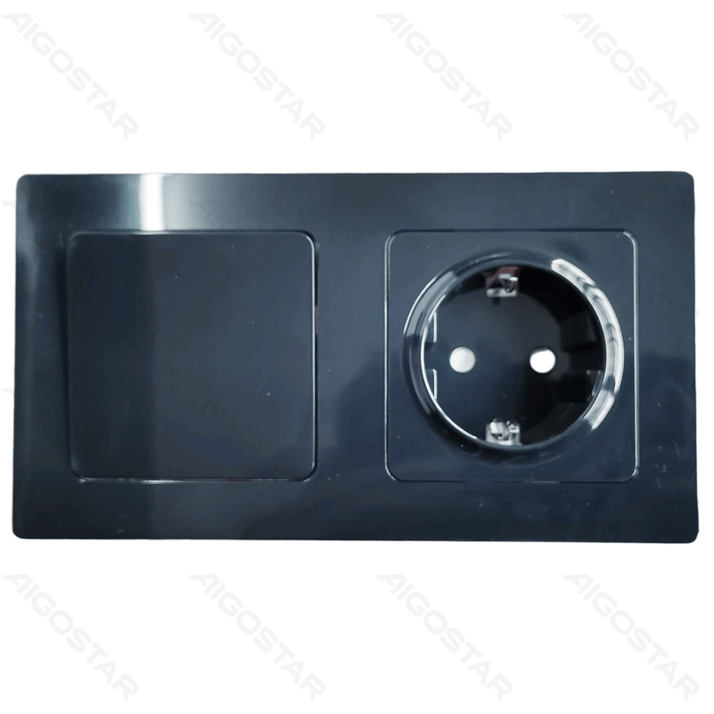 Schuko stopcontact + tweepolige schakelaar