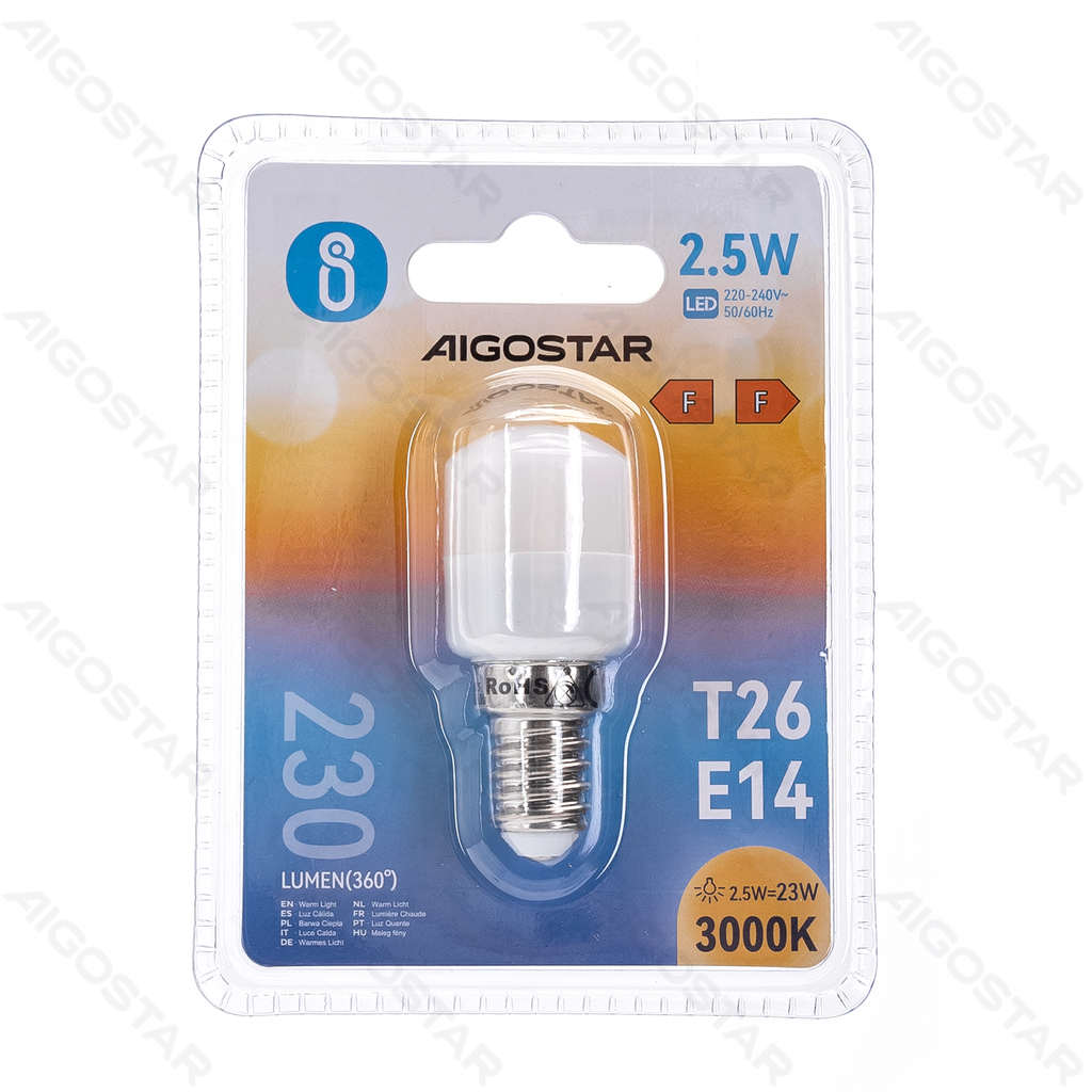 [B10101H2J] LED-Kühlschrankbirne T26 E14 2.5W