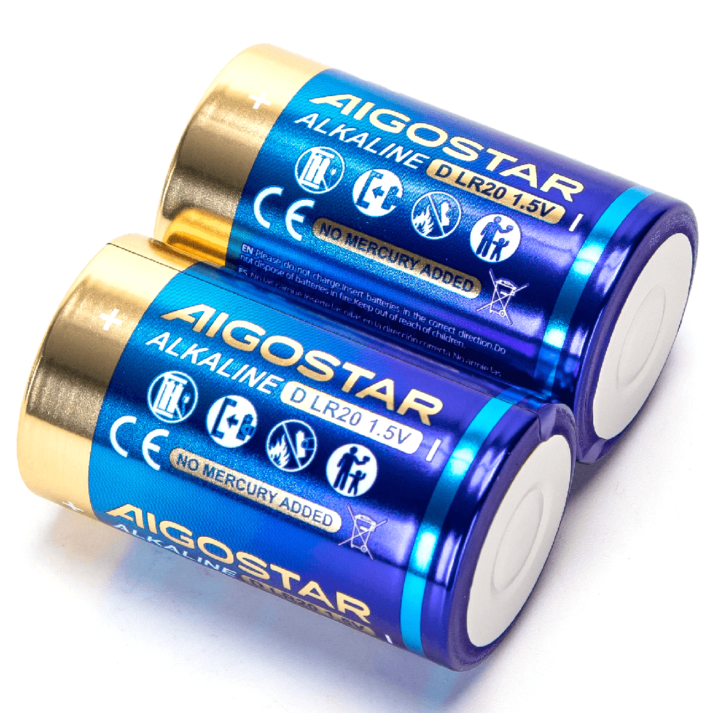 [B20107QU0] Aigostar Alkaline batterij LR20 (D) 1.5V 2st